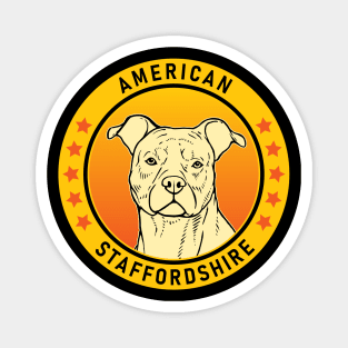 American Staffordshire Terrier Dog Portrait Magnet